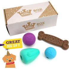 King Dog Box Large- Durable Fetch Balls, Treater Chewing