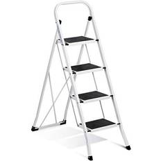 DIY Accessories Delxo Steel Non-Slip Folding 4 Step Stool Portable Ladder with Hand Grip