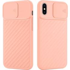 Cadorabo Pink case for Apple iPhone XS MAX TPU silicone cover protection Display Saver Display Protection