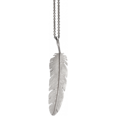 Heiring Smykker Heiring Large Feather Pendant - Silver