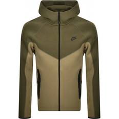 Nike Sportswear Tech Fleece Windrunner Zip Up Hoodie For Men - Neutral Olive/Medium Olive/Black