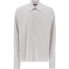 Dolce & Gabbana Brown Clothing Dolce & Gabbana Super-oversize striped poplin shirt