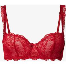 Aubade BHs Aubade Womens Irresistible Red Danse des Sens Floral-embroidered Lace bra