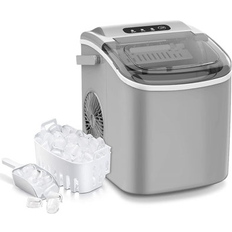 R.W.FLAME 26 Lb. lb. Daily Production Bullet Ice Countertop Ice Maker, Self-Cleaning Ice Makers in Gray 11.4 H x 8.7 W x 11.6 D in s- Gray