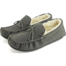 Men Moccasins Eastern Counties Leather Joel Suede Moccasins Grey