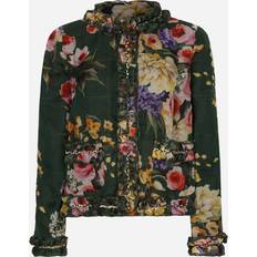 Chiffon Outerwear Dolce & Gabbana Garden-print chiffon jacket