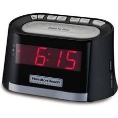 Alarm Clocks Hamilton Beach HCR410 Alarm Clock Radio w/ USB Charging Port AM/FM, 120v