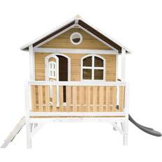 Lektorn Lekstugor Axi Stef Playhouse Brown White Grey Slide