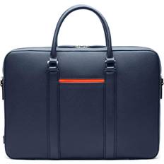 Men Briefcases Maverick & Co. Men's Manhattan Leather Briefcase Navy