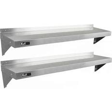 Kukoo Catering Corrosion Silver Mensole da Parete 140cm 2pcs