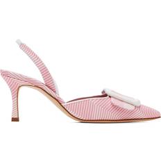 Schnürung - Weiß Pumps Manolo Blahnik Pink & White Mayslibi Heels