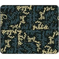 Centon OTM Prints Black Mouse Pad Holiday Wishes Gold