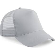 Beechfield Half Mesh Trucker Cap Headwear Light Grey One