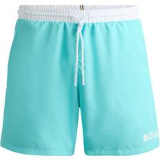 HUGO BOSS Blu Costumi da bagno HUGO BOSS Starfish Quick Dry Swim Shorts With Logo Print - Turquoise