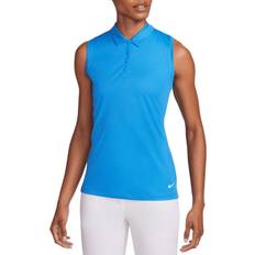 Polo Shirts Nike Women's Dri-FIT Victory Sleeveless Golf Polo in Blue, DH2312-435