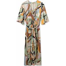 Mos Mosh Dam Klänningar Mos Mosh Klänning Mekella Pictus Wrap Dress - Grön