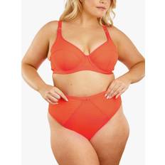 Orange Knickers Oola Lingerie Mesh Control High Waist Knickers