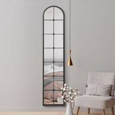 MirrorOutlet Arcus Slim Metal Arch Leaner Wall Mirror