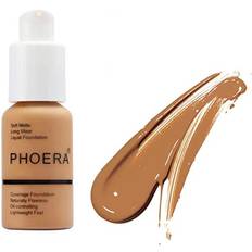 Cosmetics PHOERA Foundation, Full Coverage Foundation, Soft Matte, Oil Control Concealer, Foundation Makeup Flawless Cream Smooth Long Lasting 24HR Waterproof and Blendable 30ml 106 Warm Sun