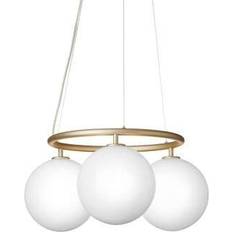 Miira 3 circular Nuura Miira 3 Brass/Optic Clear Pendant Lamp 54cm