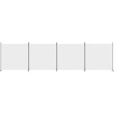 vidaXL 4-Panels White Rumdeler