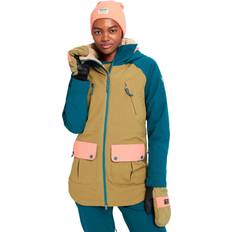 Outerwear Burton Prowess Snowboard Jacket Womens Sz Shaded Spruce/Martini Olive/Persimmon