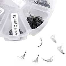 Wendy Lashes Premade Fans Eyelash Extension 500 Fans Handmade Loose Volume Mutiple Options 8D/9D/10D/12D Pre-made Fans 0.07mm Thickness C/D Curl 9-16mm/13-20mm Mixed Length Volume Eyelash Extensions 500PCS-8D-0.07-D, 13-20mm mixed tray