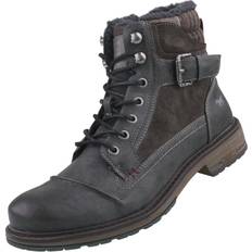 Mustang Homme Bottines en Dentelle Mustang Bottines À Lacets - Anthracite/Taupe