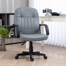 Leathers Office Chairs Homcom Homcom Pu Office Chair