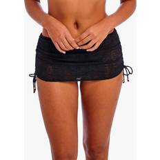 Bikinis Freya Nomad Nights Crochet Skirted Bikini Bottoms, Black