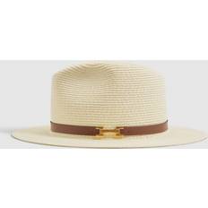 Reiss Hovedbeklædning Reiss Womens Natural Gigi Buckle-embellished Raffia hat