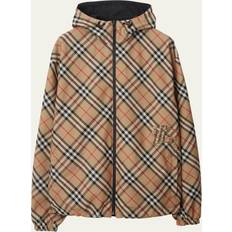 Checkered Jackets Burberry Reversible Check Trafford Jacket - Beige