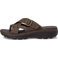 Skechers Brown Flip-Flops Skechers Women's Easy Going-Sundown Flip-Flop, Chocolate