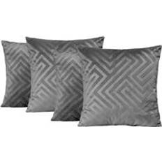 OHS Of Matte Geo Velvet Cushion Cover Black