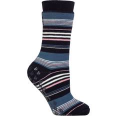 SockShop Abbigliamento SockShop Pair Ladies IOMI FootNurse Heat Holders Dual Layer Raynaud's Thermal Warm Slipper Navy Stripe