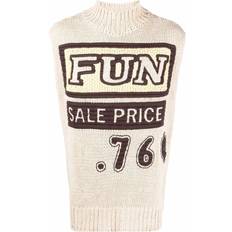 Jil Sander Strik Herre Beige Vest Pullover