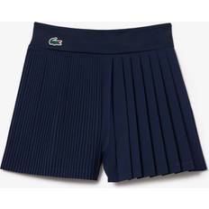 Lacoste Women Pants & Shorts Lacoste Women's Pleated Tennis Shorts Blue