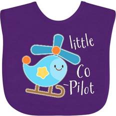 Purple Drool Bibs Inktastic Little Co-Pilot- Cute Helicopter Baby Bib