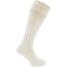 Universal Textiles Herr Kläder Universal Textiles Scottish Highland Wear Wool Kilt Hose Socks 1 Pair Cream 6-11