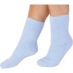 Slenderella Soft Fluffy Bed Socks Blue 4-7