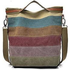 Womens Shoulder Bags Canvas Hobo Handbags Multi-Color Casual Messenger Bag Top Handle Tote Crossbody Bags Cvfa