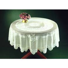 Linen Tablecloths Alan Symonds Monica Lace Traditional Rose Tablecloth White