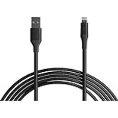 Apple ipad max Amazon Basics USB-A-auf-Lightning-ABS-Ladekabel, MFi-zertifiziertes Ladegerät für Apple iPhone 14 13 12 11 X Xs Pro, Pro Max, Plus, iPad, 3 m, Schwarz