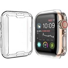 Apple [2-Pack] Julk Case for Apple Watch Series 6 SE/Series 5 Series 4 Screen Protector 40mm, Overall Protective Case TPU HD Clear Ultra-Thin Cover 2 T