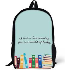 Turquoise School Bags BearLad Backpacks A World of Books Teal 17inch School Bag