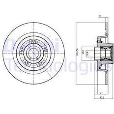 Fordonsdelar Delphi BG9027RS Bromsskiva