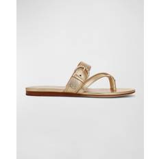 Veronica Beard Salva Sandals - Metallic Gold