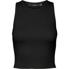 Rundringad Linnen Vero Moda Ginny Sweater - Black