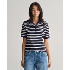 Gant Women Polo Shirts Gant Women Striped Shield Piqué Polo Shirt