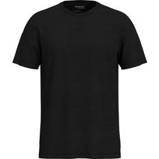 Selected Homme Herr Slhaspen Slub Ss O-Neck Tee Noos T-shirt, svart